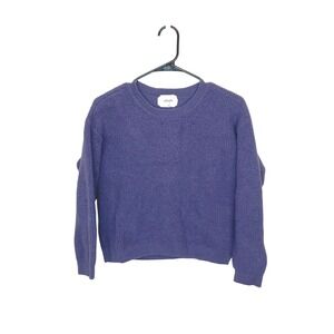 Aritizia Wilfred Isabelli Merino Wool Pullover Sweater Purple Large Boho Casual‎
